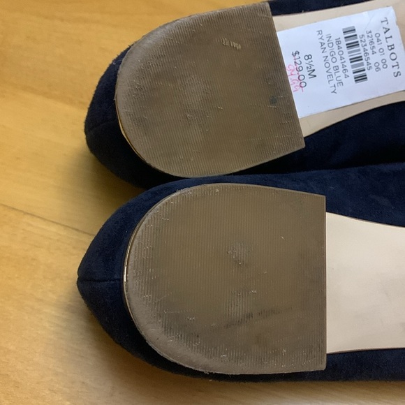 Talbots Ryan Navy Novelty Suede Holiday Christmas Tree Embroidered Slip Ons 8.5M - Picture 8 of 11